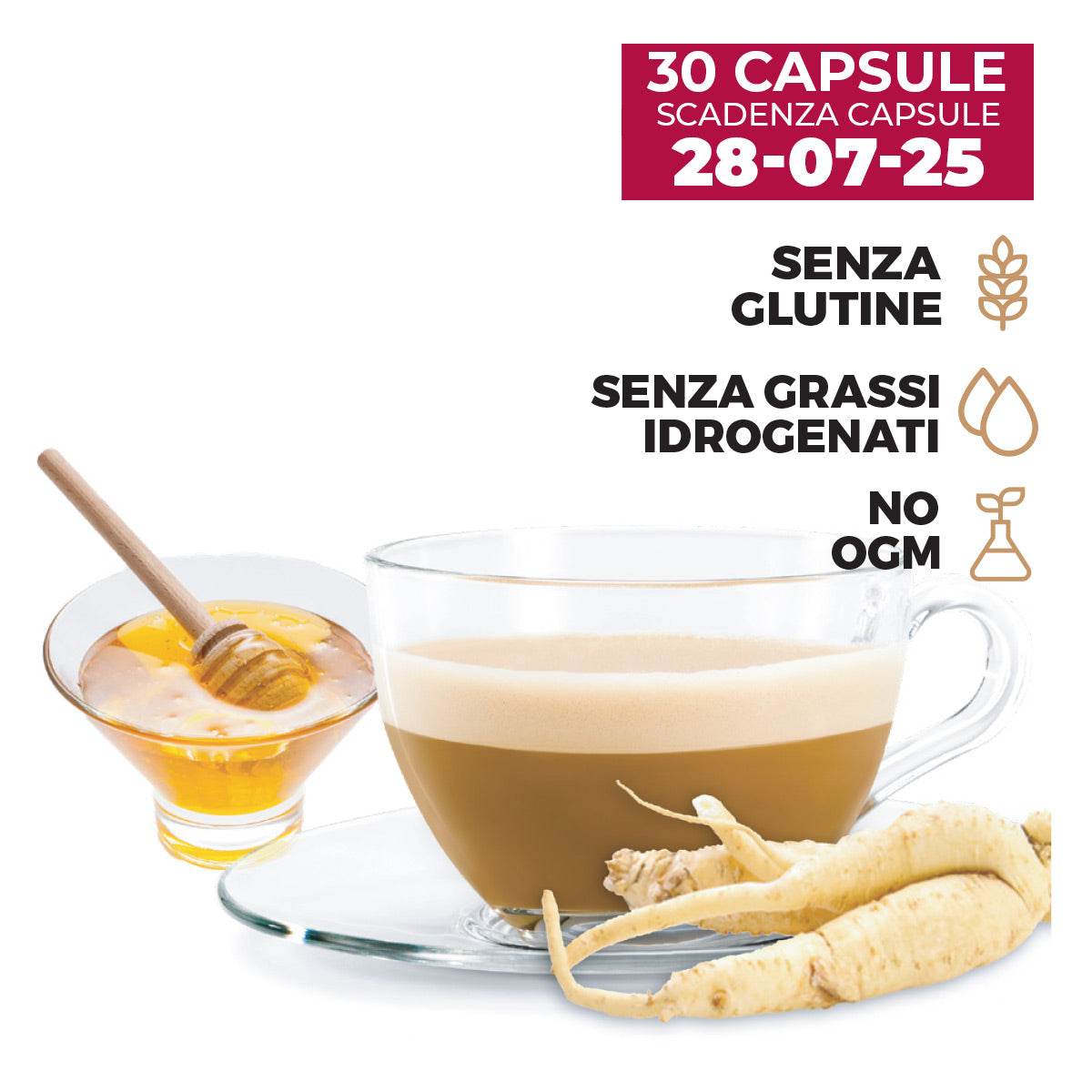 Caffè Ginseng e Miele senza glutine