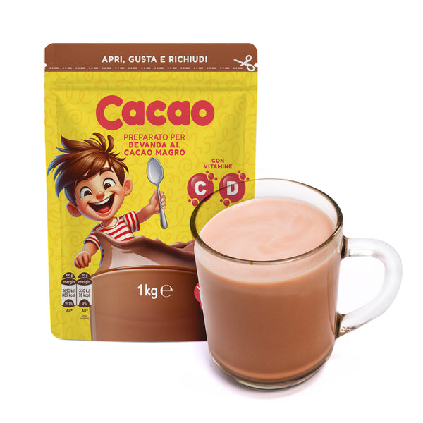 Bevanda Gimoka al Cacao Magro in Polvere con Vitamina C e D
